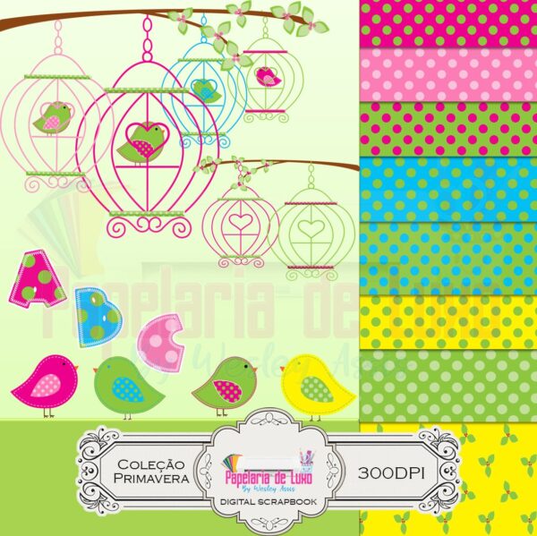 Kit Digital Scrapbook Passaros