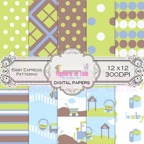 Papel Digital  Baby Express Patterns