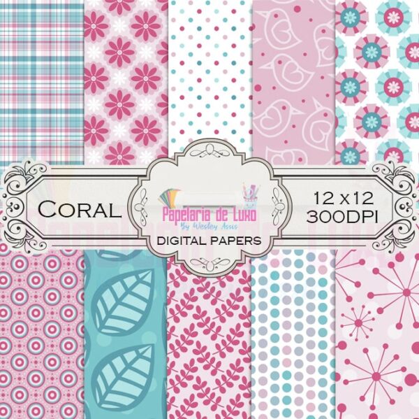 Papel Digital Coral