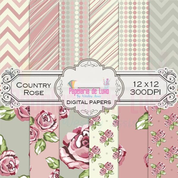 Papel Digital Country Rose