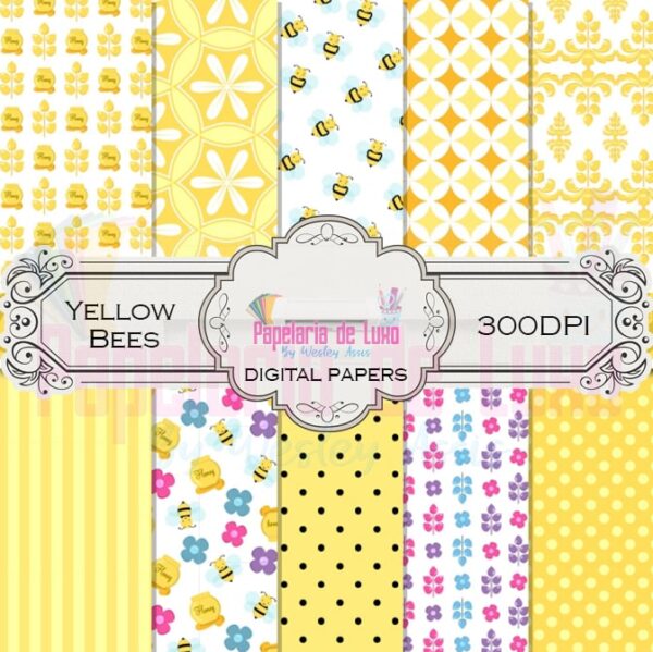 Papel Digital Yellow Bees