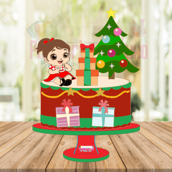 Topo Natal Menina Presentes