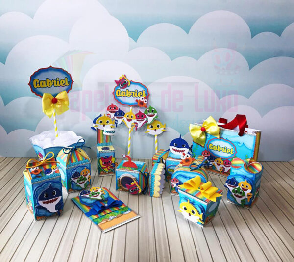 Kit Caixas Baby Shark (Arquivo de corte Silhouette)