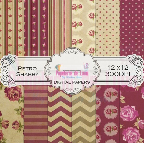 Papel Digital Retro Shabby