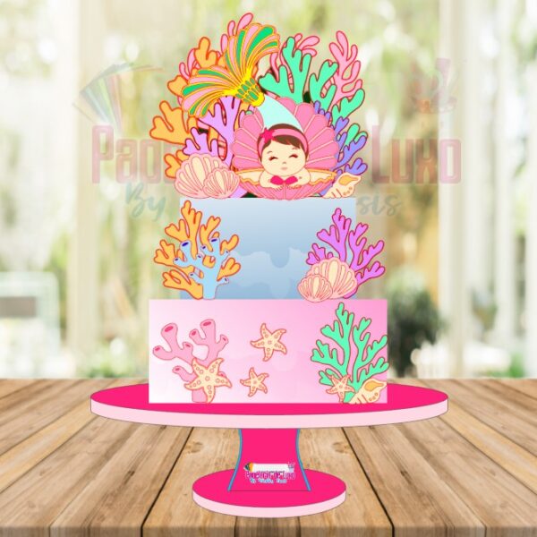 topo Sereia baby @papelariadluxo