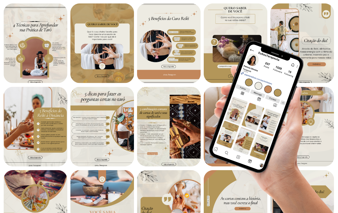 Pack Reiki e Tarot - 210 Templates (1)