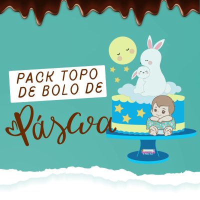 Combo Topo de Bolo Páscoa papelaria personalizada