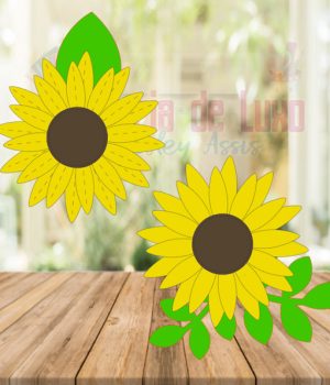 Flor Girassol em Camadas