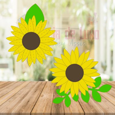 Flor Girassol em Camadas