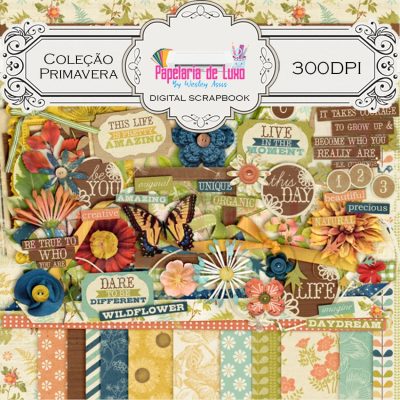 Kit Digital Scrapbook Flor Silvestre