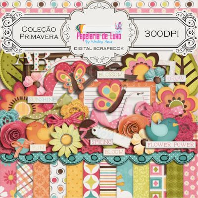 Kit Digital Scrapbook Primavera